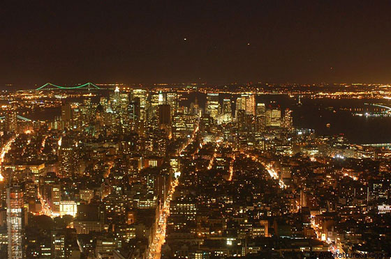 NEW YORK CITY - Dall'Empire State Building guardiamo a sud, verso Lower Manhattan e i grattacieli del Financial District