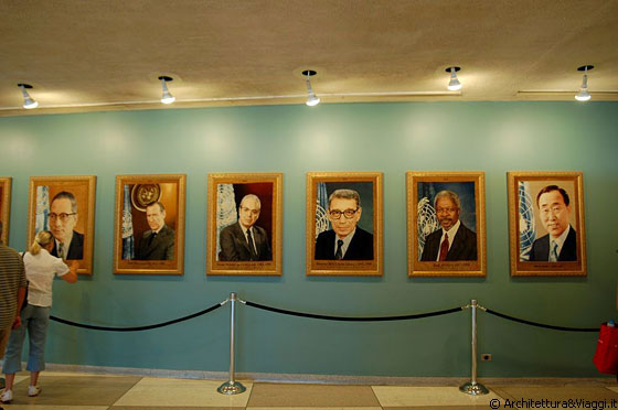 PALAZZO DELL'ONU - Alcuni segretari generali delle Nazioni Unite, uno per tutti Kofi Annan (Ghana, Africa), in carica dal gennaio 1997 a dicembre 2006