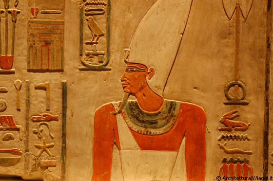 UPPER EAST SIDE - MET - sezione egizia: Rilievo del Nebhepetre Mentuhotep II, Medio Regno, Dinastia 11, ca. 2051-2000 B.C. - dipinto su calcare