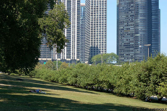CHICAGO - Da Grant Park attraversiamo Lake Shore Drive e ci dirigiamo sul lungolago - a destra spicca l'Harbor Point
