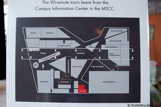 CHICAGO - IIT - Il layout interno del McCormick Tribune Campus Center