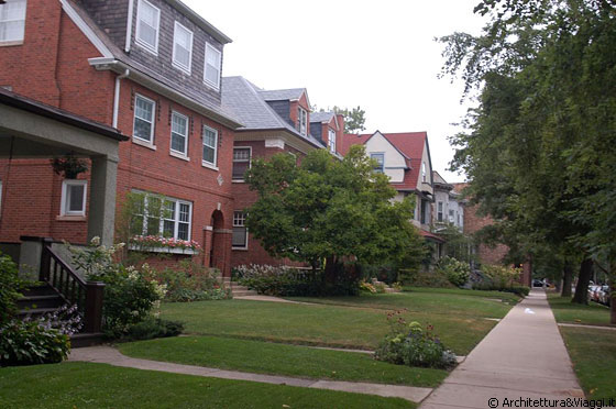 CHICAGO - Edilizia residenziale in mattoni rossi nei pressi di Hyde Park