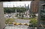 MIDTOWN MANHATTAN. Dalla hall vetrata del Time Warner Center vista su Columbus Circle e su Central Park