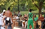 NEW YORK CITY. Musica afro americana a Central Park - tamburi e strumenti a percussioni per questo gruppo di artisti improvvisati