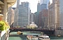 CHICAGO. Dal Chicago River vista su Mather Tower, Executive Plaza (Hotel 71) e Seventeenth Church of Christ