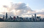 SKYLINE DI CHICAGO. Dal Museum Campus ammiriamo il profilo di Chicago con i grattacieli più alti: dalle Sears Tower fino all'Aon Center
