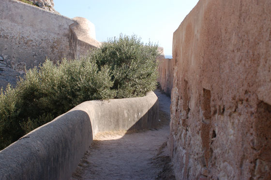 BUNIFAZIU - A piedi percorriamo lo chemin de ronde, il sentiero medievale all'interno delle fortificazioni della città