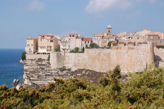 BONIFACIO - Oltre la vegetazione la cittadella fortificata