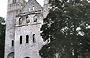 NORMANDIA - PARCO REGIONALE DI BROTONNE. La strada delle abbazie - Abbazia di Jumieges - La facciata semplice e grandiosa della chiesa di Notre Dame 