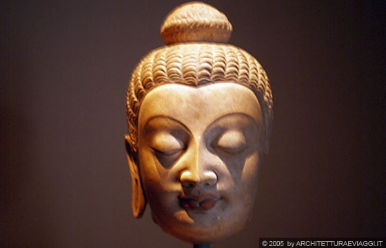 SHIGARAKI, SHIGA - MIHO MUSEUM - Testa di un Buddha, Afghanistan o Pakistan, Taxila (4°-5° sec. a.c.)