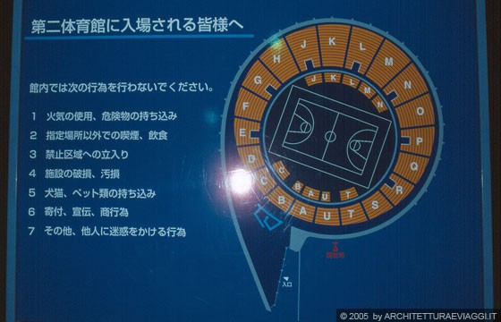 TOKYO - Yoyogi National Gymnasium - planimetria dello stadio del basket a pianta circolare