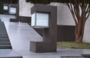 SHIGARAKI, SHIGA. MIHO MUSEUM - Il design semplice e geometrico dei corpi illuminanti ai lati della scalinata di accesso