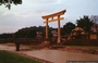 TAKAYAMA. Un caratteristico torii, porta di accesso ad un santuario shinto