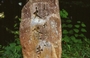 TAKAYAMA. Shiroyama-koen - Dairyuji temple: un'iscrizione incisa su una pietra 