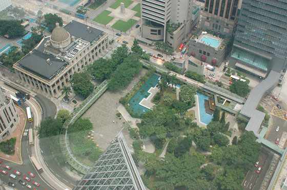 CENTRAL DISTRICT - Il neoclassico Legislative Council Building visto dal 43° piano della Bank of China Tower 