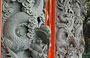 MONASTERO DI PO LIN. Le ricche colonne lapidee del Tempio principale con draghi fantastici 