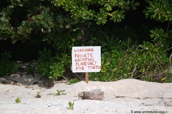 PULAU PERHENTIAN BESAR - Un cartello a Turtle Beach ci ricorda di non avvicarsi alle uova delle tartarughe