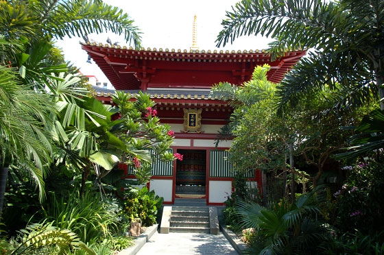 CHINATOWN - Il tranquillo giardino pensile all'ultimo piano del Buddha Tooth Relic Temple