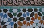 MARRAKESH. Medersa di Ali ben Youssef: particolare delle decorazioni in mattonelle zellij