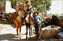 CAPPADOCIA. Valle di Ihlara (Peristrema) - io con asino e bimbi in posa per una foto 