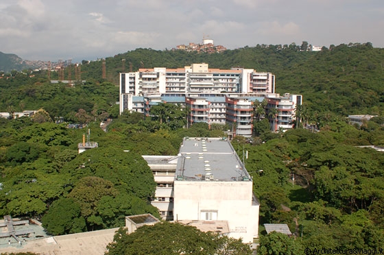 UNIVERSITA' CENTRALE DEL VENEZUELA - Settore 2 - Zona Medica: l'Hospital Clinico e in primo piano l'Instituto de Medicina Experimental - sullo sfondo barrios