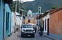 CHORONI'. Riscendendo verso Puerto Colombia, vista sulla Iglesia de Santa Clara, il cui campanile si staglia sulle alture del parco