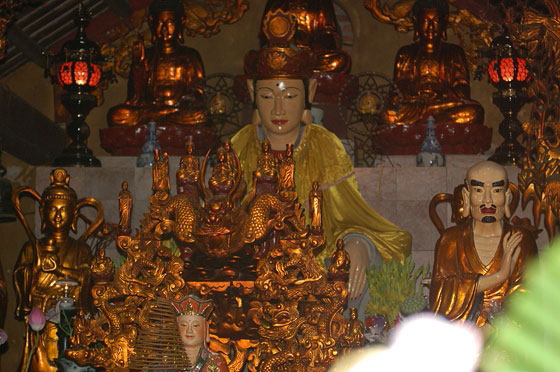 PAGODA DEI PROFUMI - Thien Chu Pagoda: particolare dell'altare principale