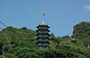 VIETNAM CENTRALE. Marble Mountains: nelle vicinanze, ancora dal mototaxi, avvistiamo tra le collinette la Pagoda di Linh Ong