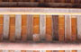 HUE'. Palazzo dell'Armonia Suprema: travi lignee e impalcato in maiolica per la copertura del portico